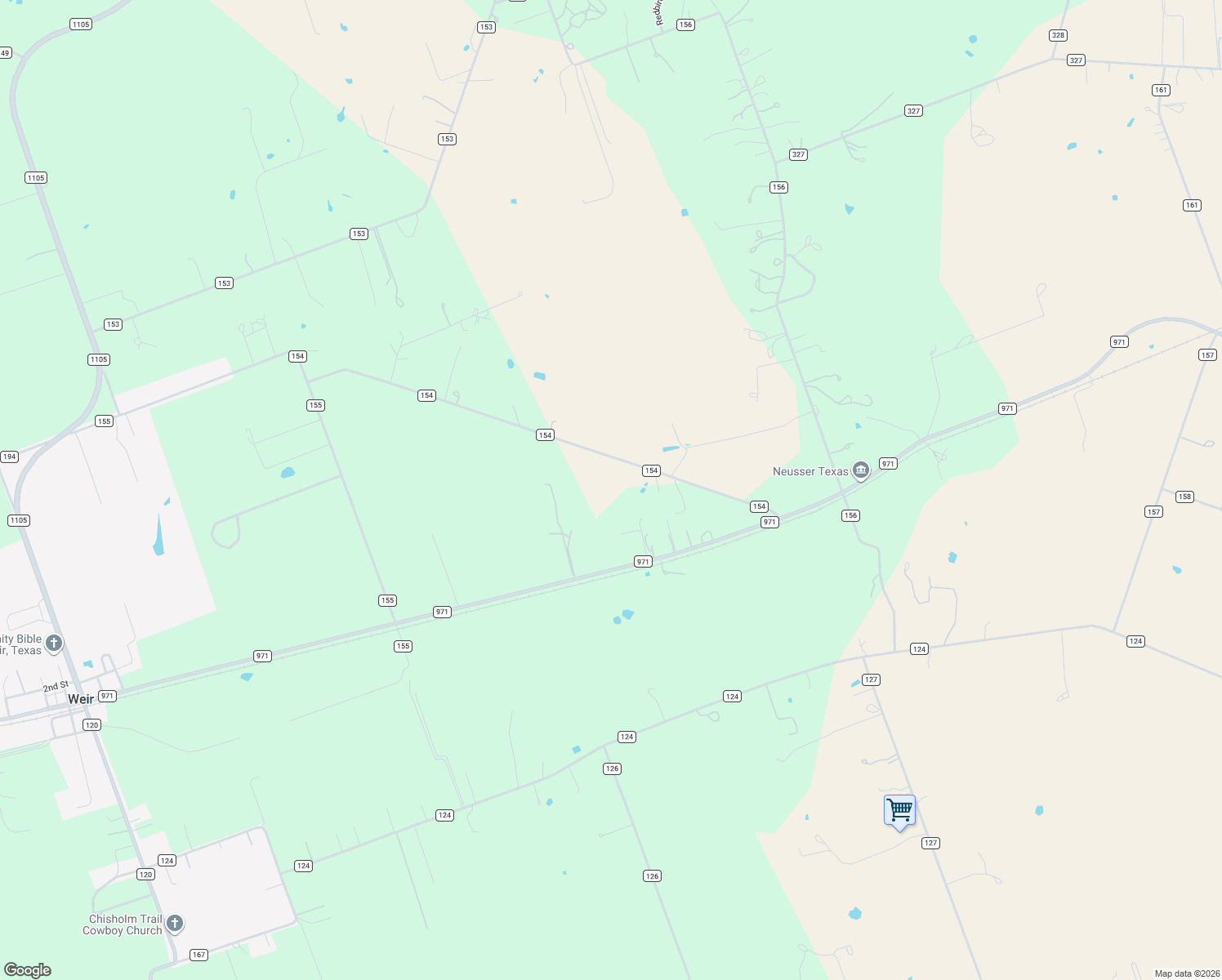 map of restaurants, bars, coffee shops, grocery stores, and more near 1050 County Road 154 in Georgetown
