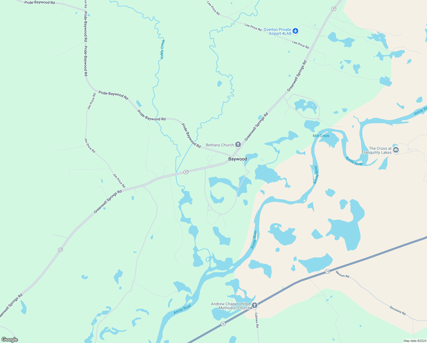 37954 Greenwell Springs Road, Brownsfield LA Walk Score