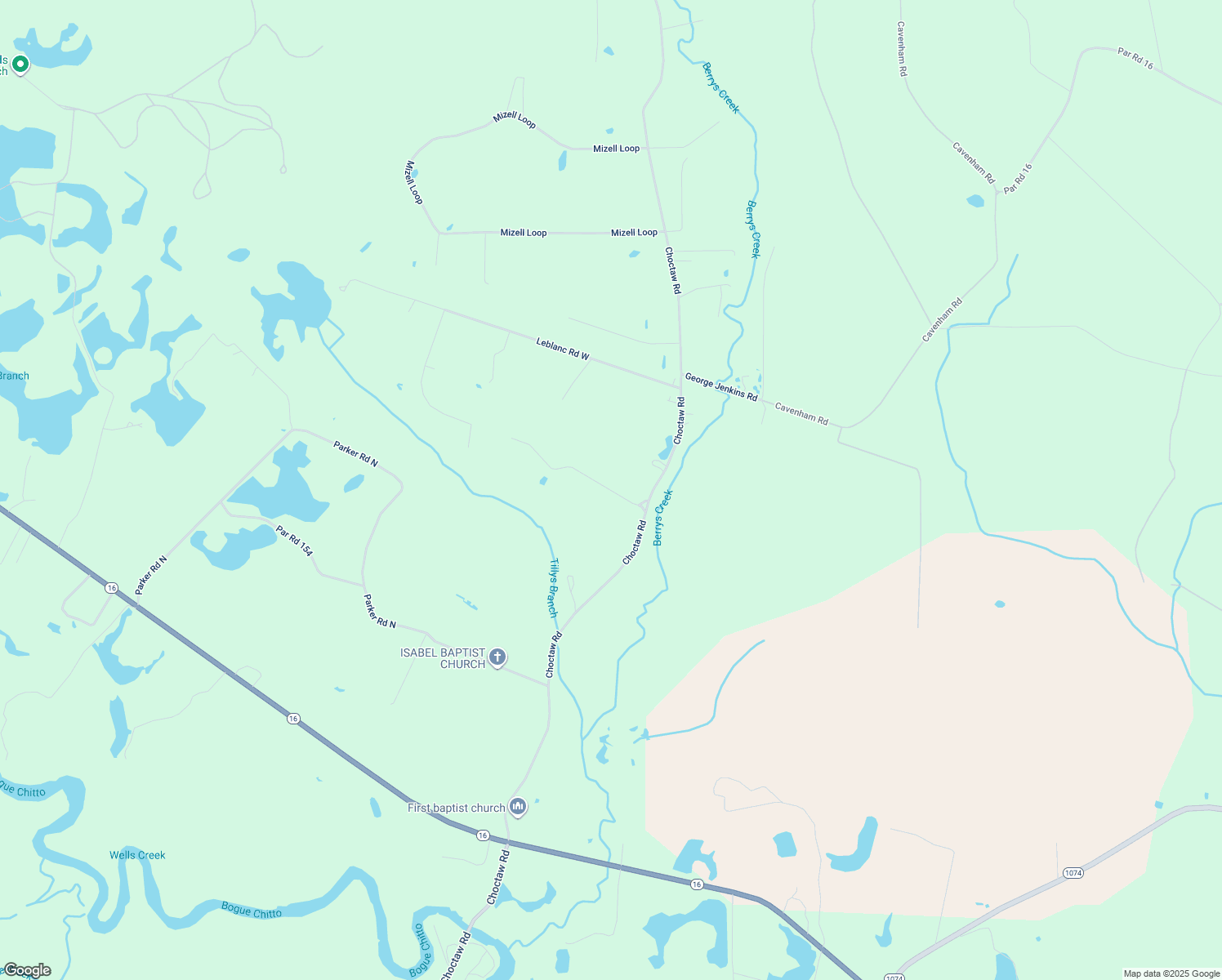 map of restaurants, bars, coffee shops, grocery stores, and more near 11775 Hansen Road in Bogalusa
