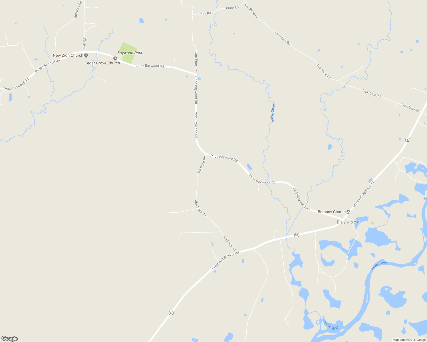 map of restaurants, bars, coffee shops, grocery stores, and more near 23828 Jim Price Road in East Baton Rouge Parish