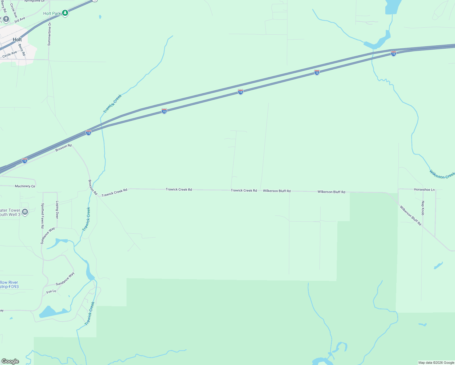 map of restaurants, bars, coffee shops, grocery stores, and more near 915 Trawick Creek Road in Holt