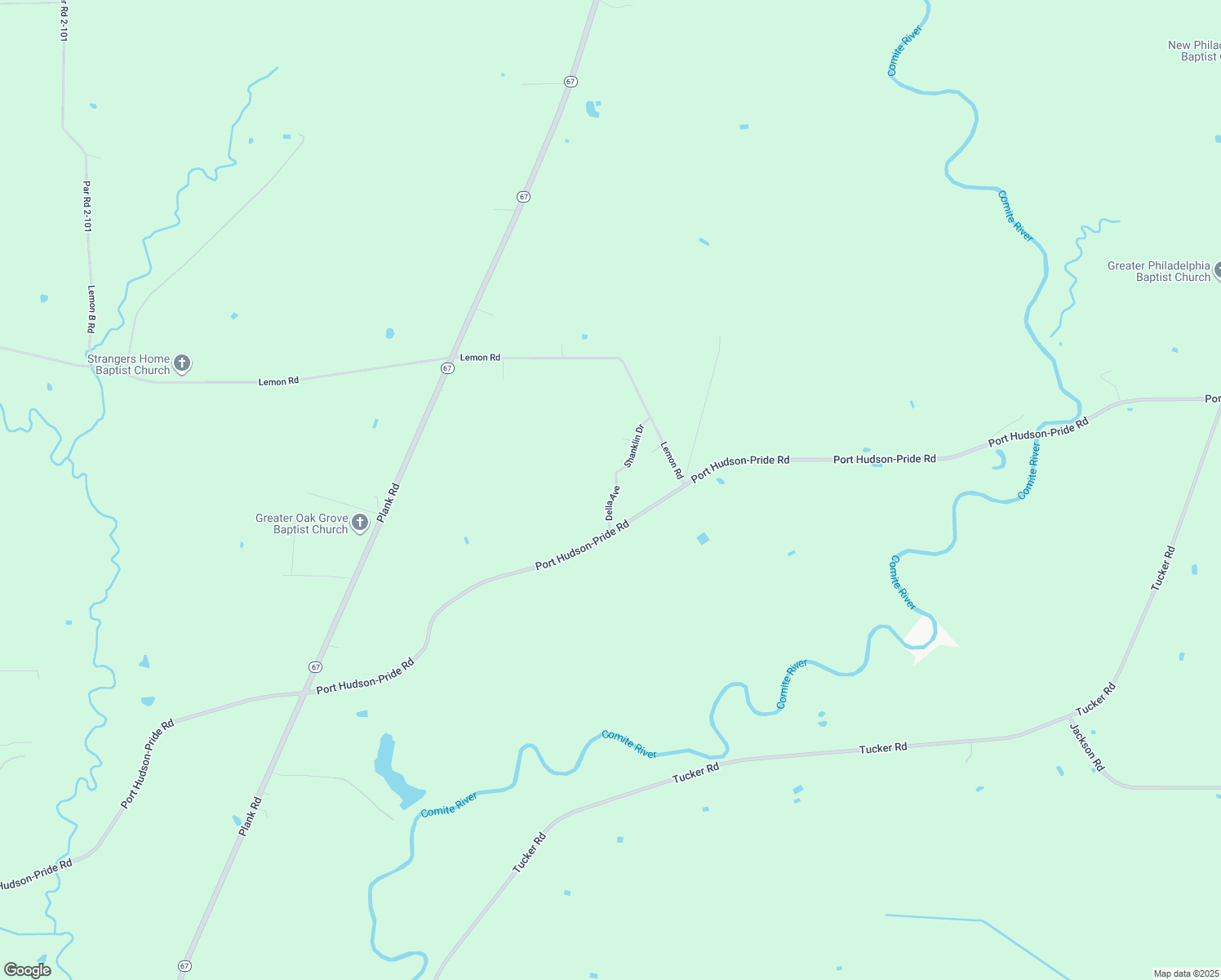 map of restaurants, bars, coffee shops, grocery stores, and more near 24753 Della Avenue in Zachary