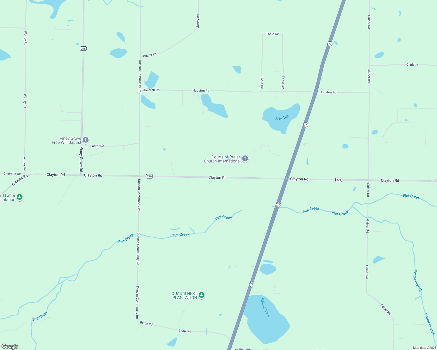 map of restaurants, bars, coffee shops, grocery stores, and more near 1764 Clayton Road in Chipley