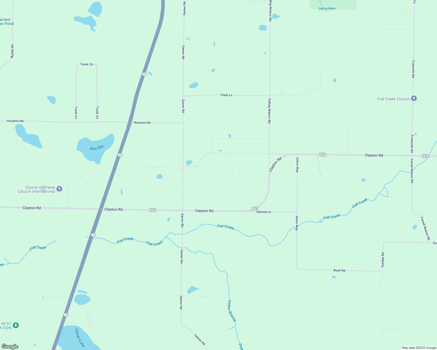 map of restaurants, bars, coffee shops, grocery stores, and more near 1347 Old Church Road in Chipley