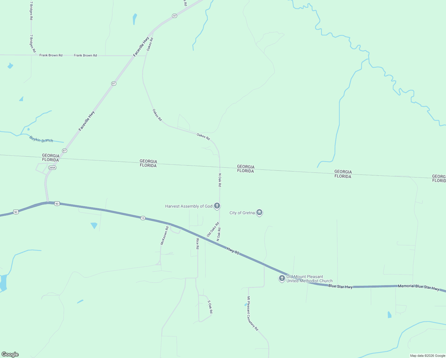 map of restaurants, bars, coffee shops, grocery stores, and more near 556 North Oak Road in Chattahoochee