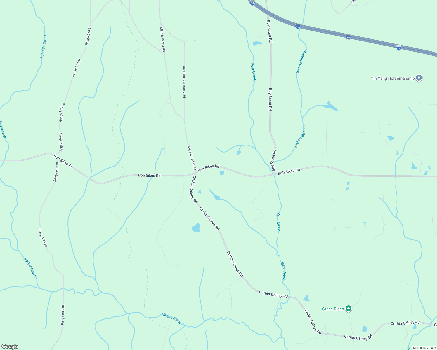 map of restaurants, bars, coffee shops, grocery stores, and more near 5289 Bob Sikes Road in DeFuniak Springs