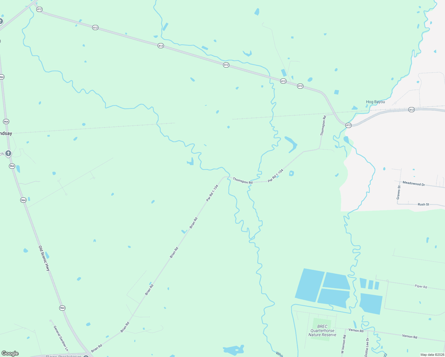 map of restaurants, bars, coffee shops, grocery stores, and more near 24688 Brian Road in Zachary