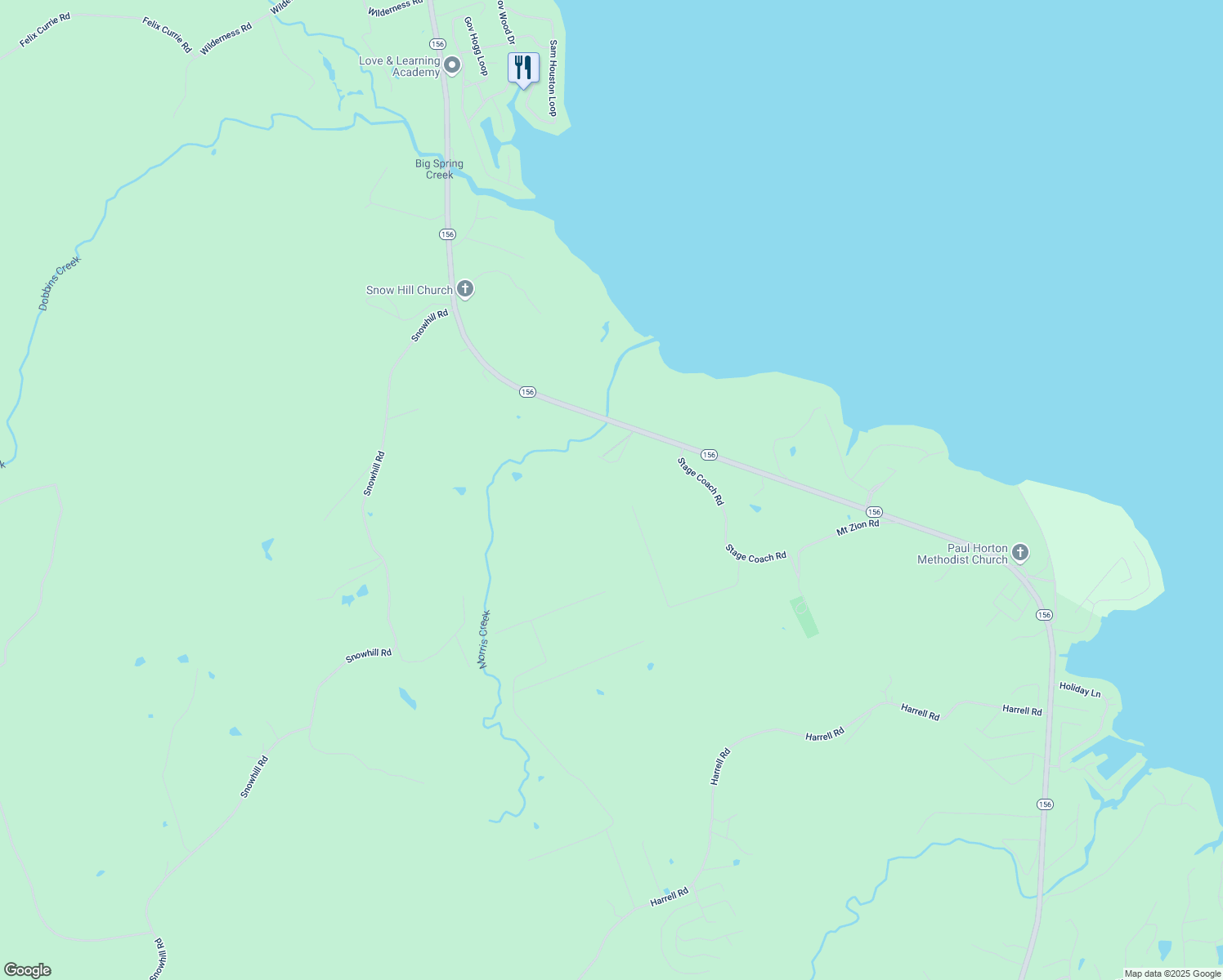 map of restaurants, bars, coffee shops, grocery stores, and more near 121 Miller Lane in Coldspring