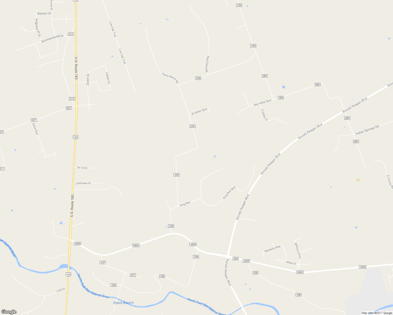 map of restaurants, bars, coffee shops, grocery stores, and more near 800 County Road 255 in Georgetown