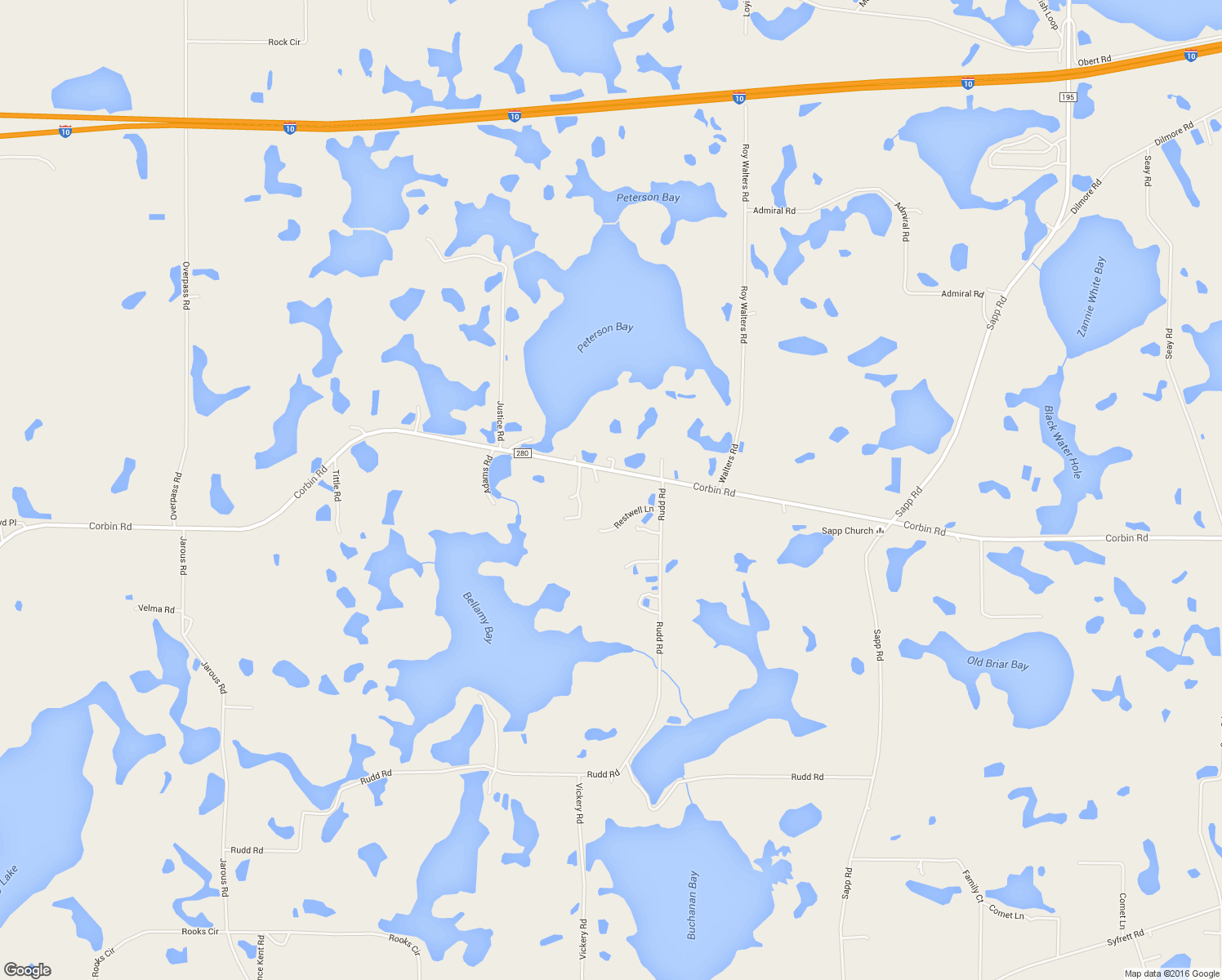 map of restaurants, bars, coffee shops, grocery stores, and more near 75 Corbin Road in Cottondale