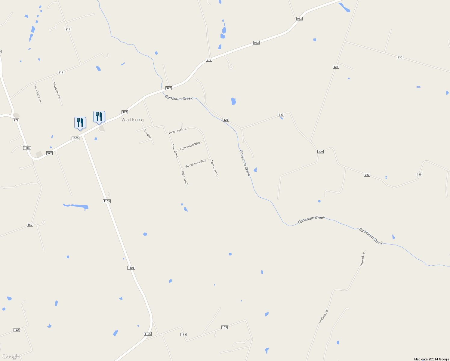 map of restaurants, bars, coffee shops, grocery stores, and more near 30143 Twin Creek Drive in Georgetown