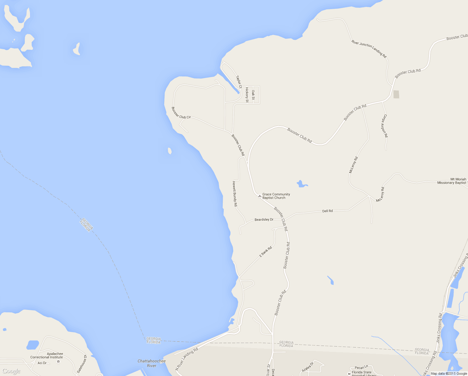 map of restaurants, bars, coffee shops, grocery stores, and more near Hewett Bundy Road in Bainbridge