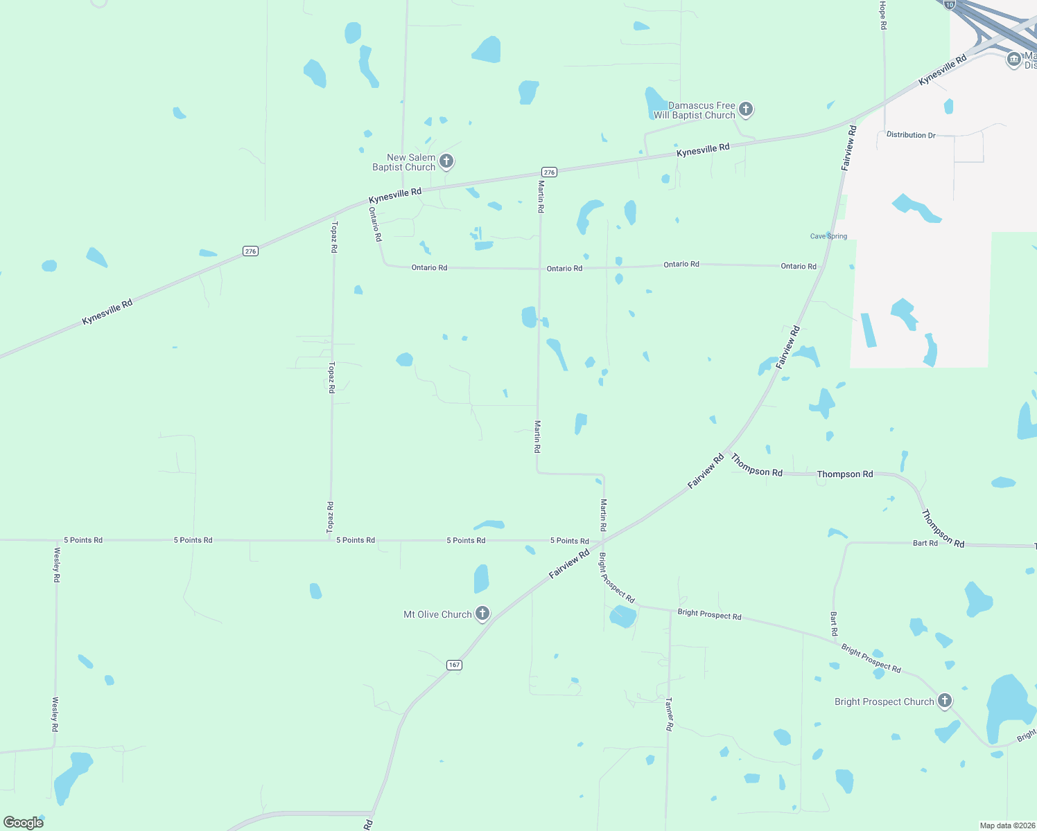 map of restaurants, bars, coffee shops, grocery stores, and more near 3535 Hare Road in Marianna