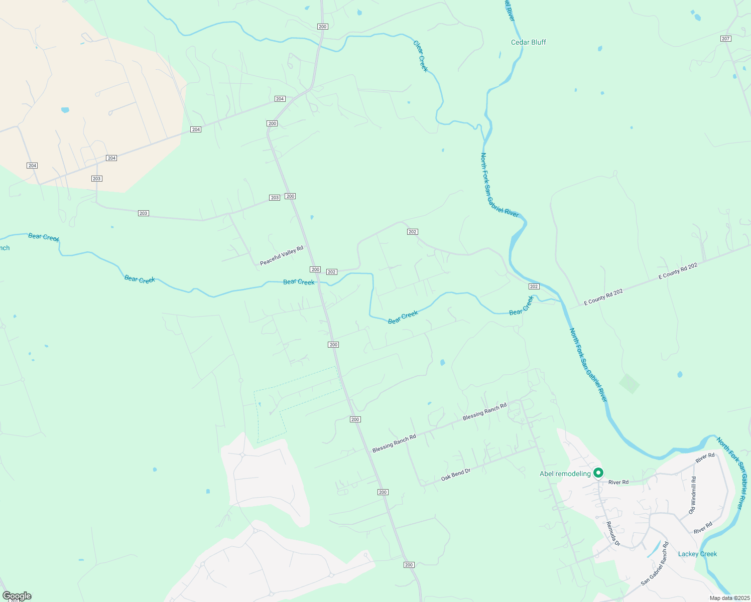 map of restaurants, bars, coffee shops, grocery stores, and more near 336 North Bear Creek Road in Liberty Hill