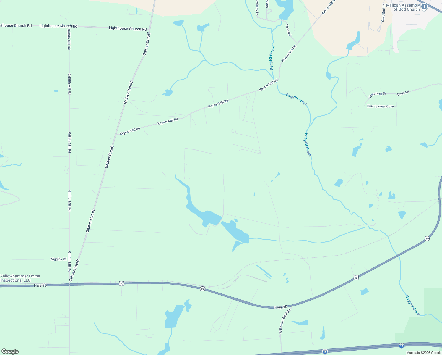 map of restaurants, bars, coffee shops, grocery stores, and more near 5088 Gilmore Road in Holt