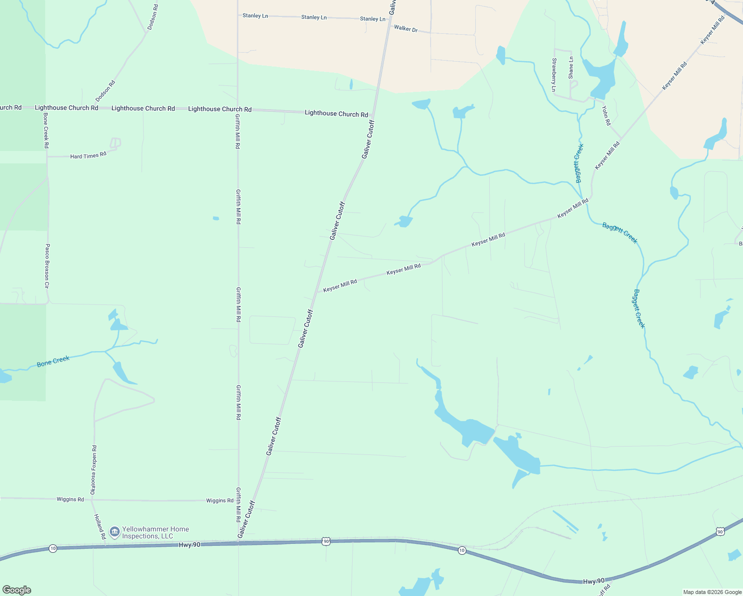 map of restaurants, bars, coffee shops, grocery stores, and more near 4907 Keyser Mill Road in Baker
