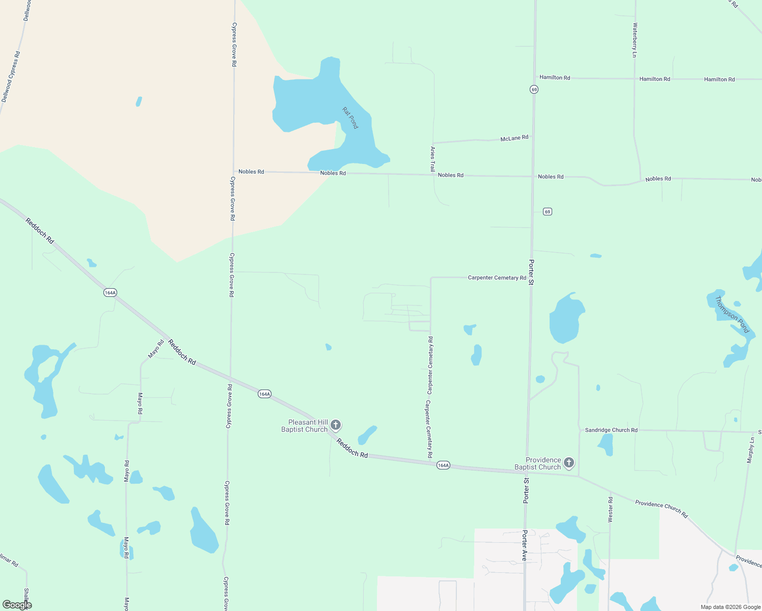 map of restaurants, bars, coffee shops, grocery stores, and more near 6734 Rocky Lane in Grand Ridge