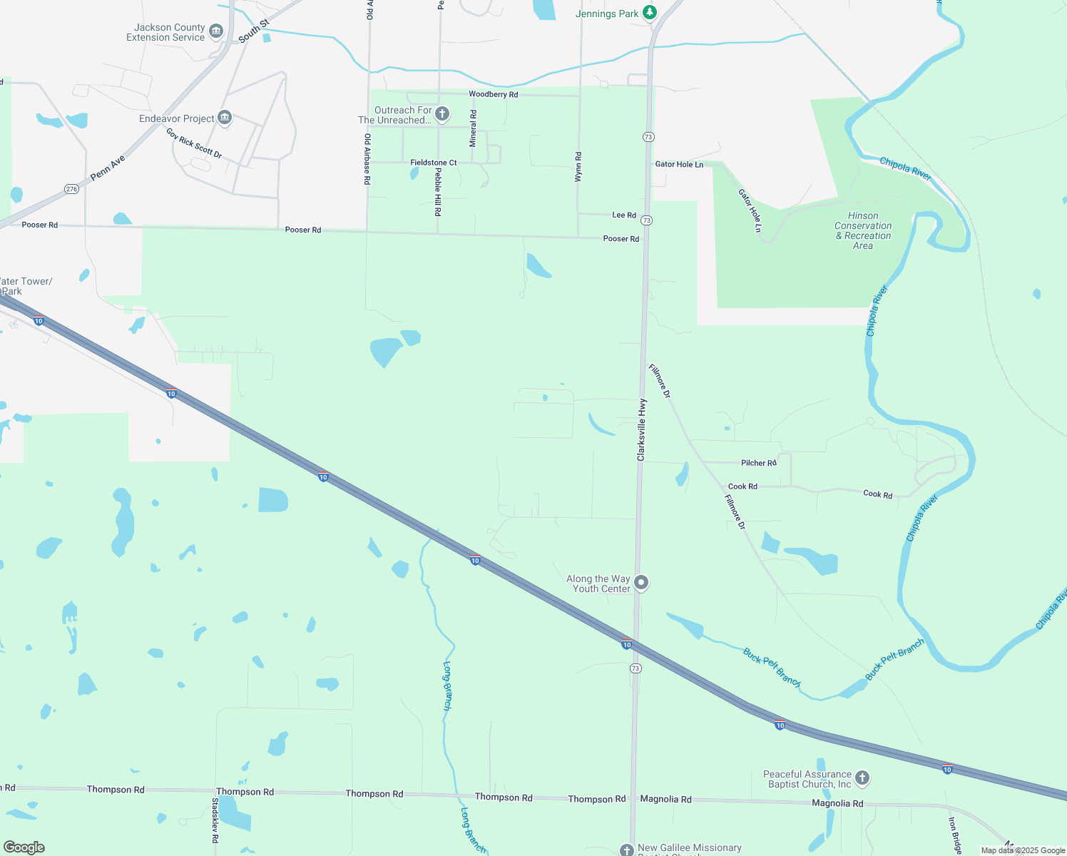 map of restaurants, bars, coffee shops, grocery stores, and more near 4326 Southwood Drive in Marianna