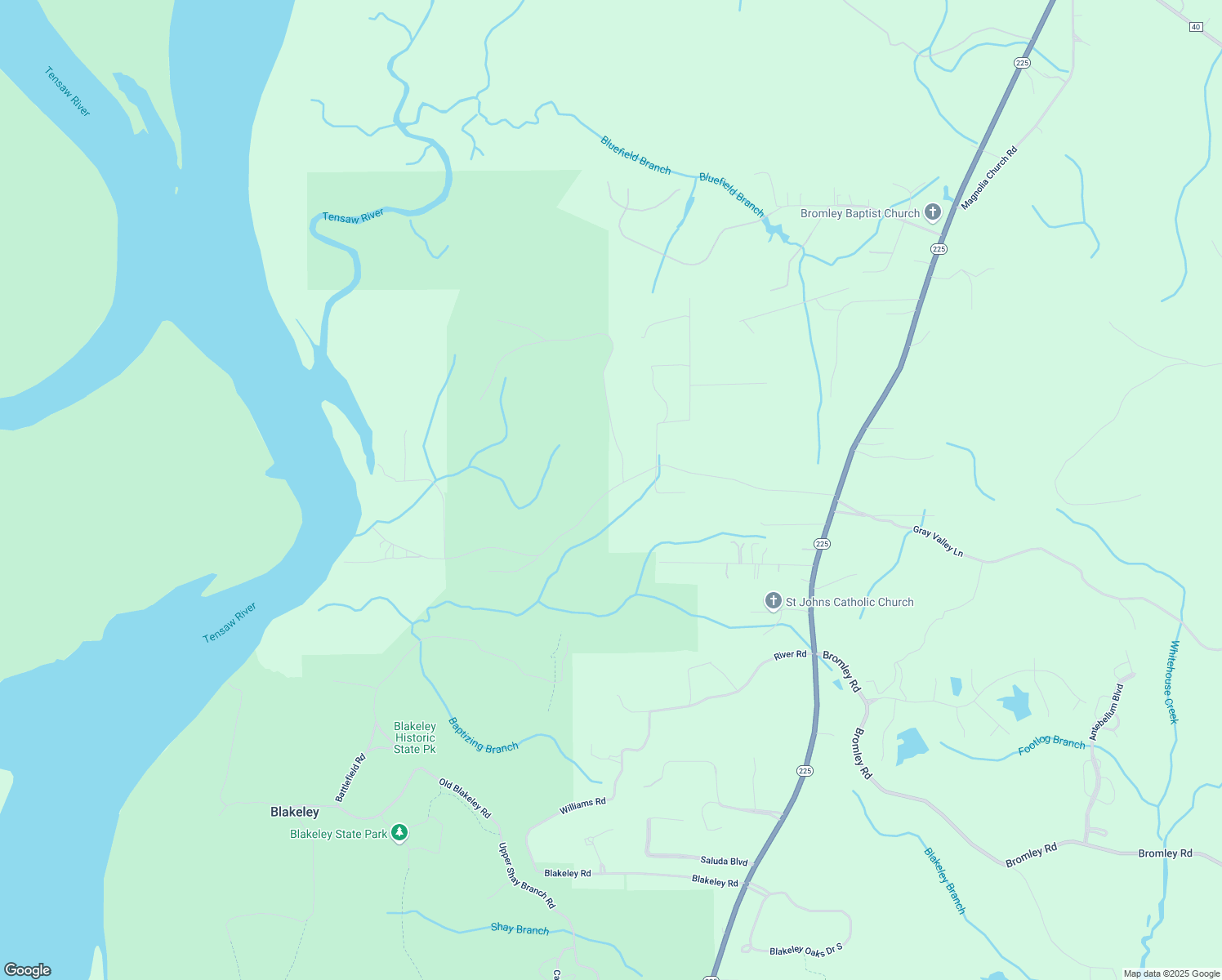 map of restaurants, bars, coffee shops, grocery stores, and more near 7003 Cloverleaf Landing Road in Bay Minette