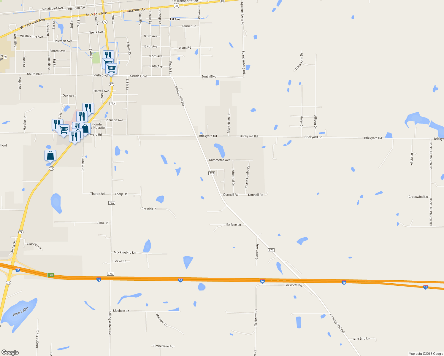 map of restaurants, bars, coffee shops, grocery stores, and more near 974 Haywood Drive in Chipley
