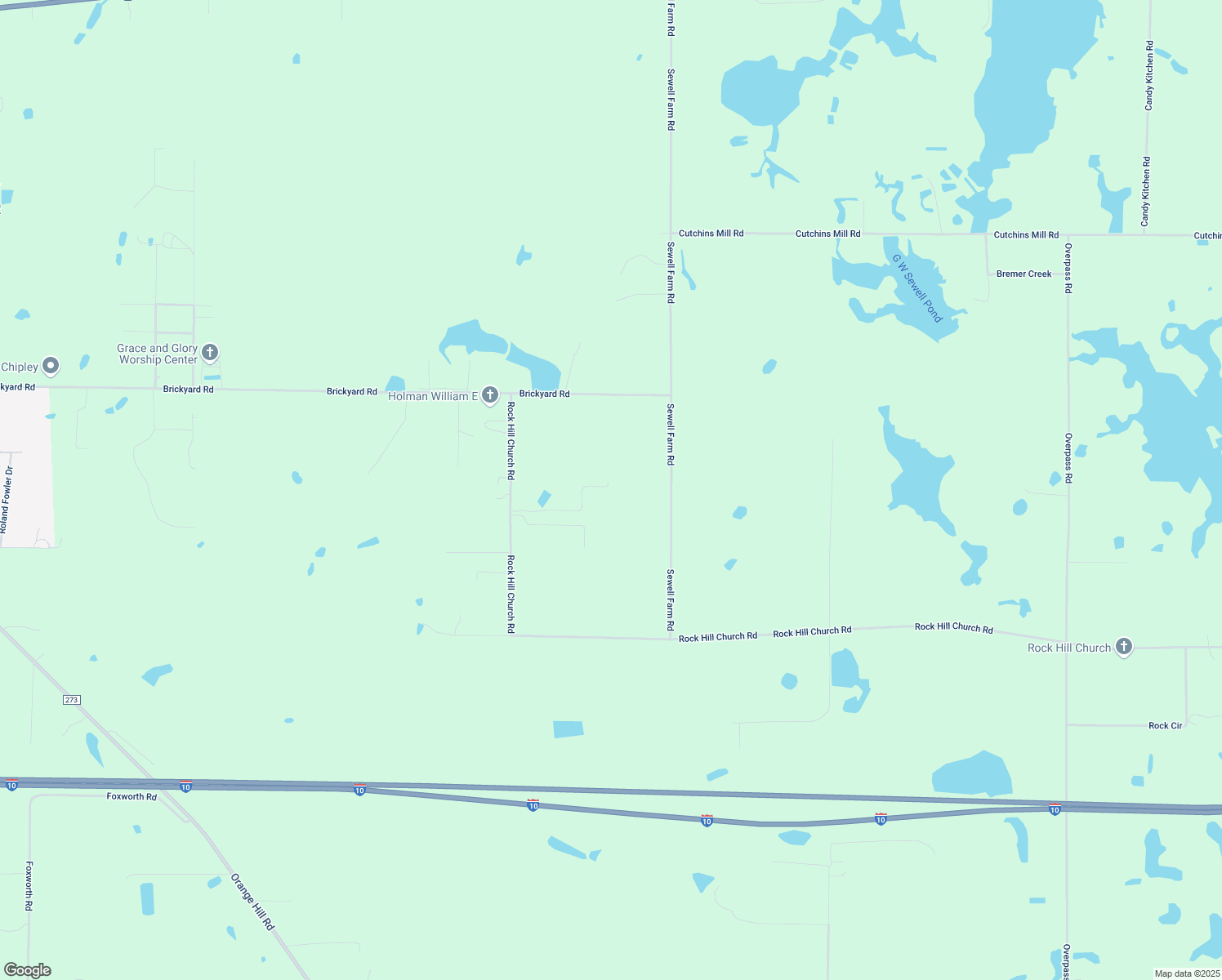 map of restaurants, bars, coffee shops, grocery stores, and more near 868 Rock Hill Church Road in Cottondale