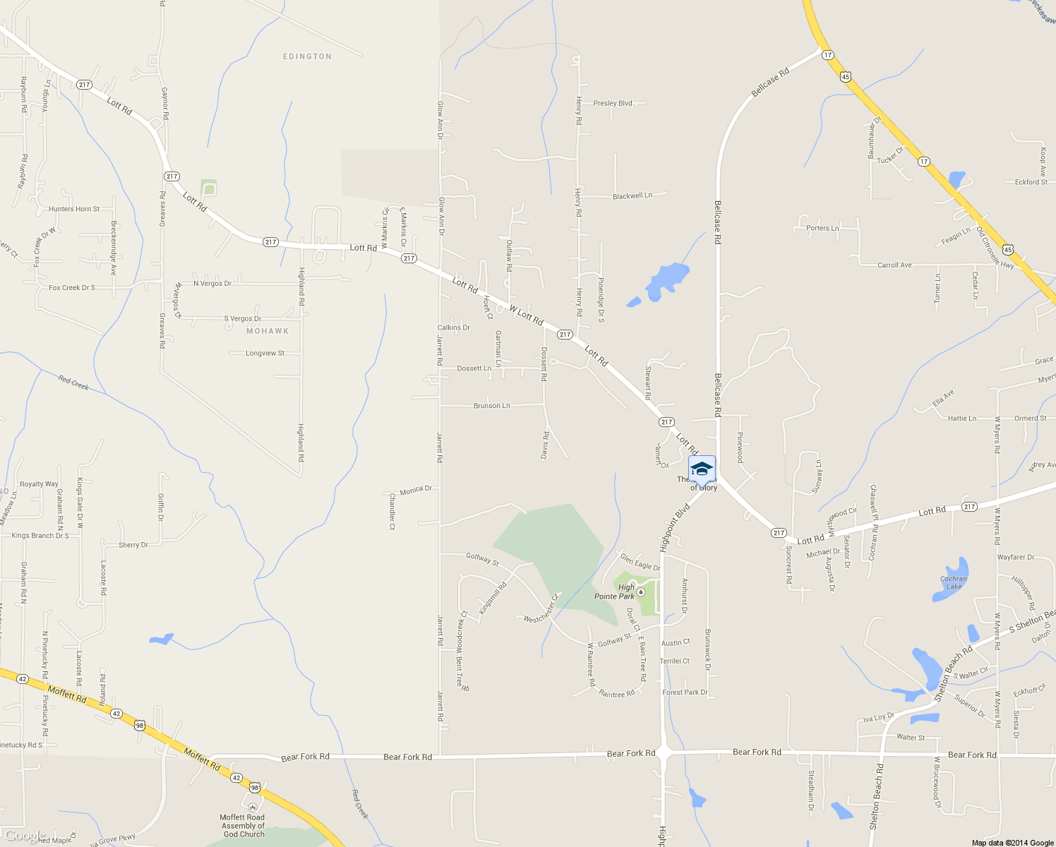 map of restaurants, bars, coffee shops, grocery stores, and more near 5407 Dossett Rd in Prichard