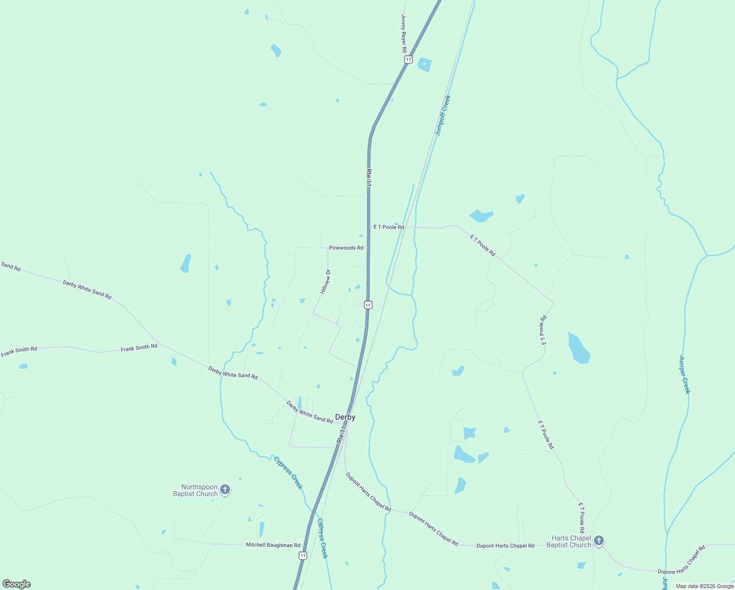 map of restaurants, bars, coffee shops, grocery stores, and more near 9559 U.S. 11 in Poplarville