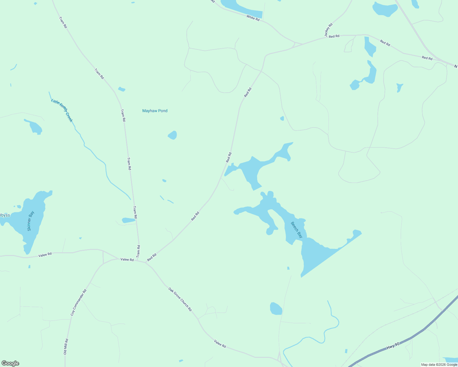 map of restaurants, bars, coffee shops, grocery stores, and more near 2481 Red Road in Ponce de Leon