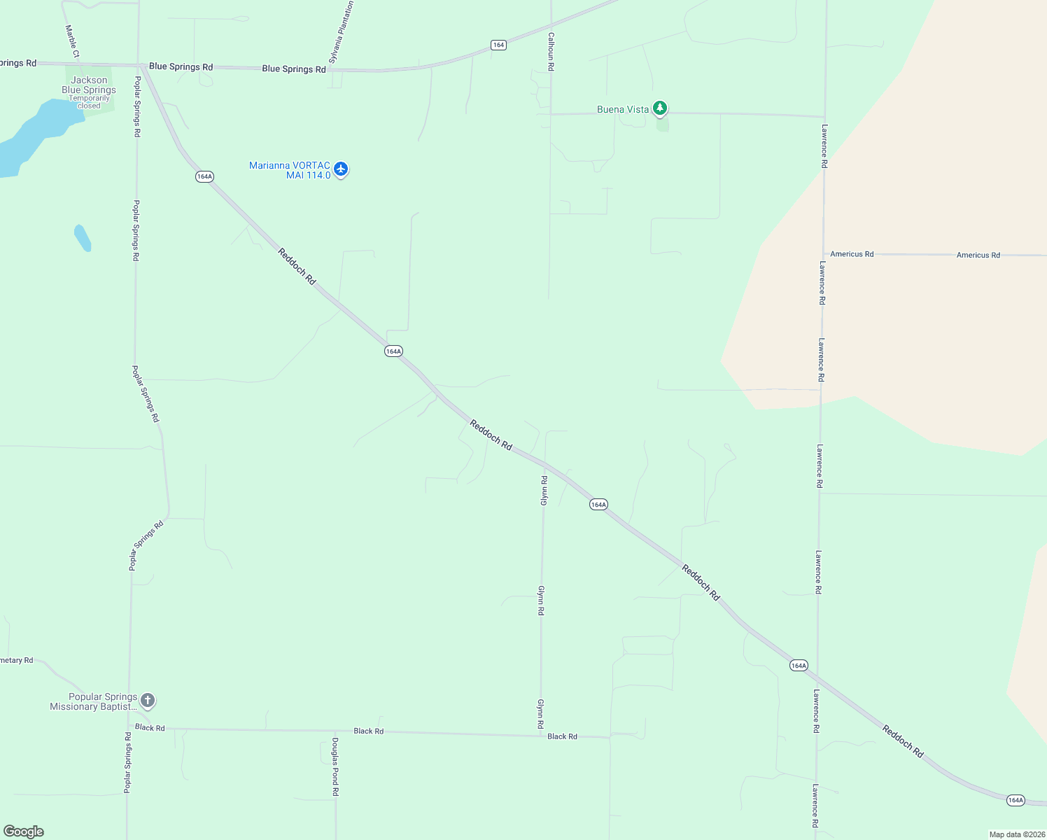 map of restaurants, bars, coffee shops, grocery stores, and more near 5786 Reddoch Road in Marianna