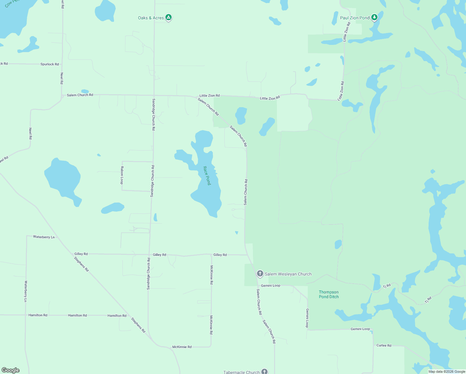 map of restaurants, bars, coffee shops, grocery stores, and more near 2903 Salem Church Road in Sneads