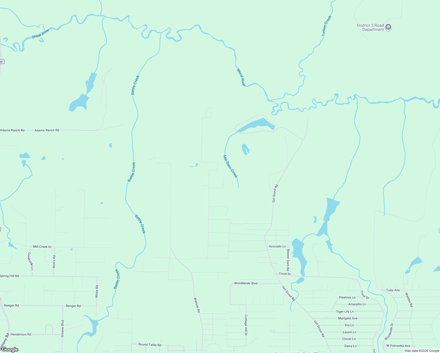 map of restaurants, bars, coffee shops, grocery stores, and more near 207 Squire Way in DeFuniak Springs