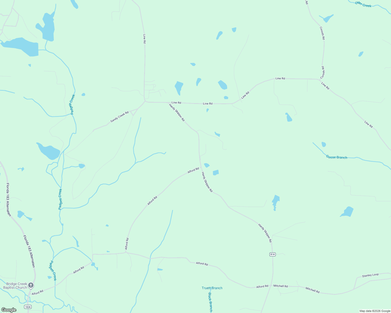 map of restaurants, bars, coffee shops, grocery stores, and more near 2464 Trainee Road in Ponce de Leon