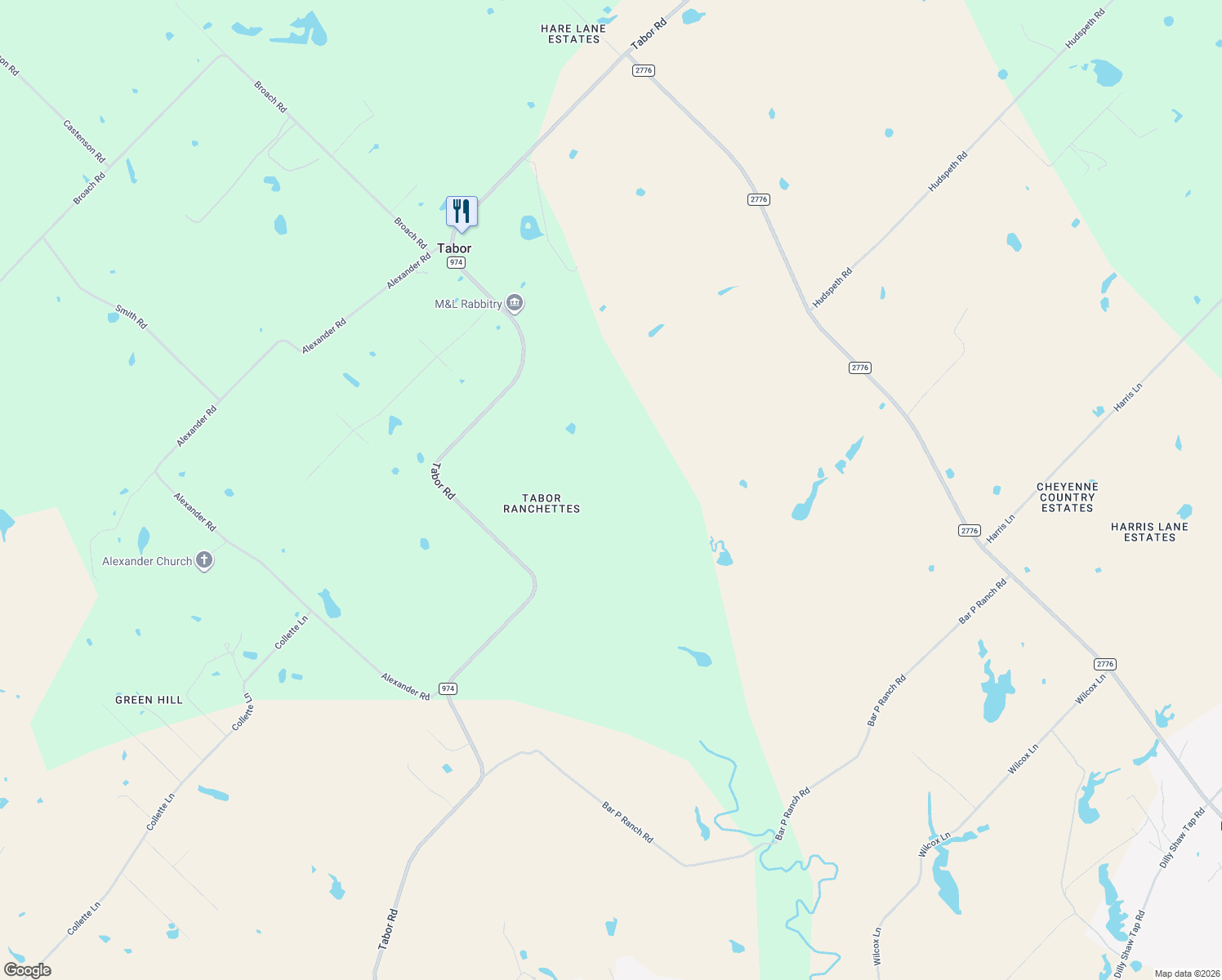 map of restaurants, bars, coffee shops, grocery stores, and more near 6022 Farm to Market Road 974 in Bryan