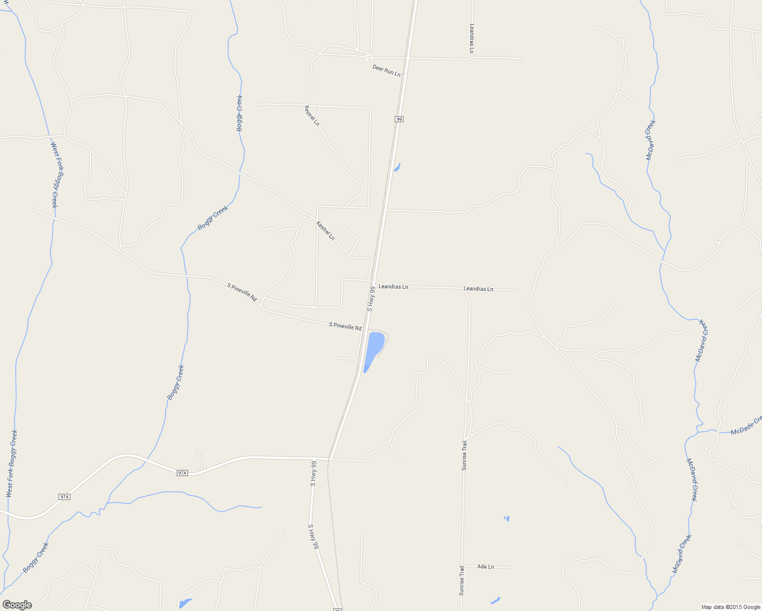 map of restaurants, bars, coffee shops, grocery stores, and more near 6900 South Highway 99 in McDavid