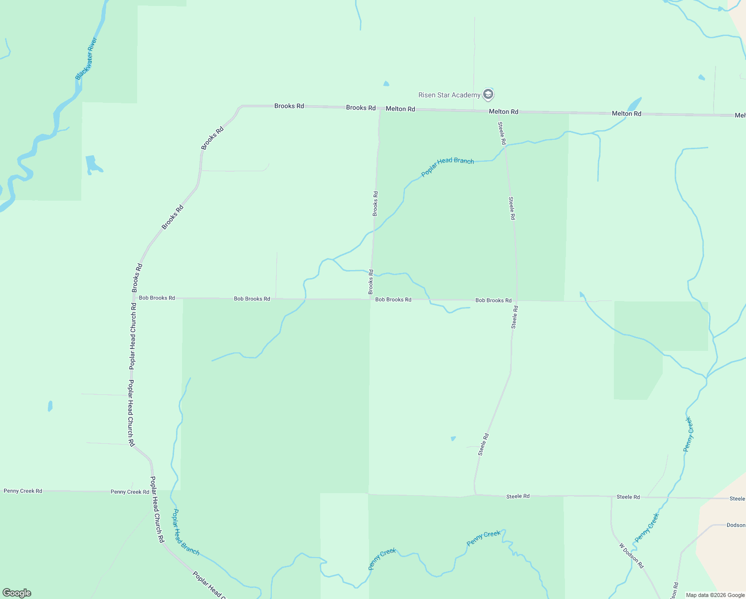 map of restaurants, bars, coffee shops, grocery stores, and more near Bob Brooks Road in Baker