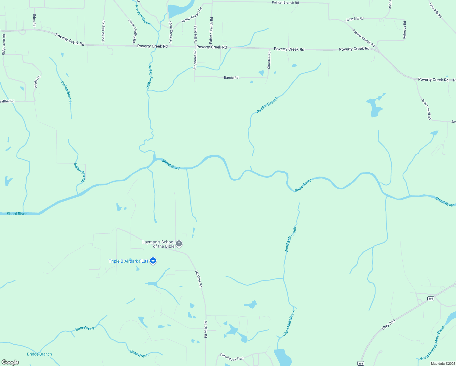 map of restaurants, bars, coffee shops, grocery stores, and more near Ryan Road in Crestview
