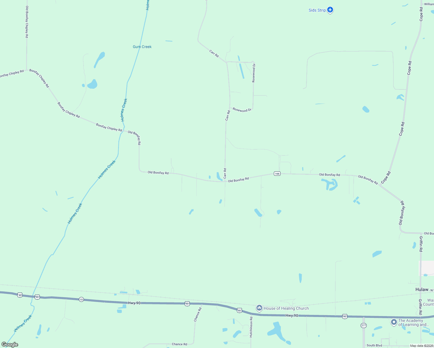 map of restaurants, bars, coffee shops, grocery stores, and more near 1964 Old Bonifay Road in Chipley