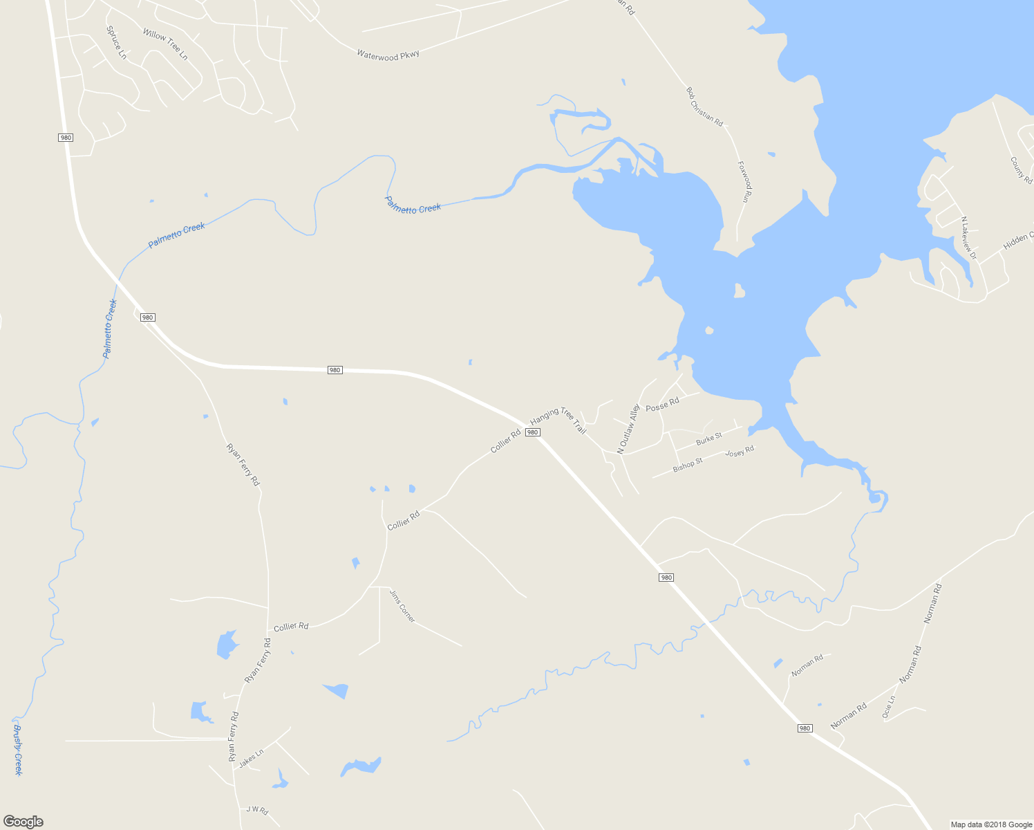 map of restaurants, bars, coffee shops, grocery stores, and more near 3100 Farm to Market 980 in Point Blank