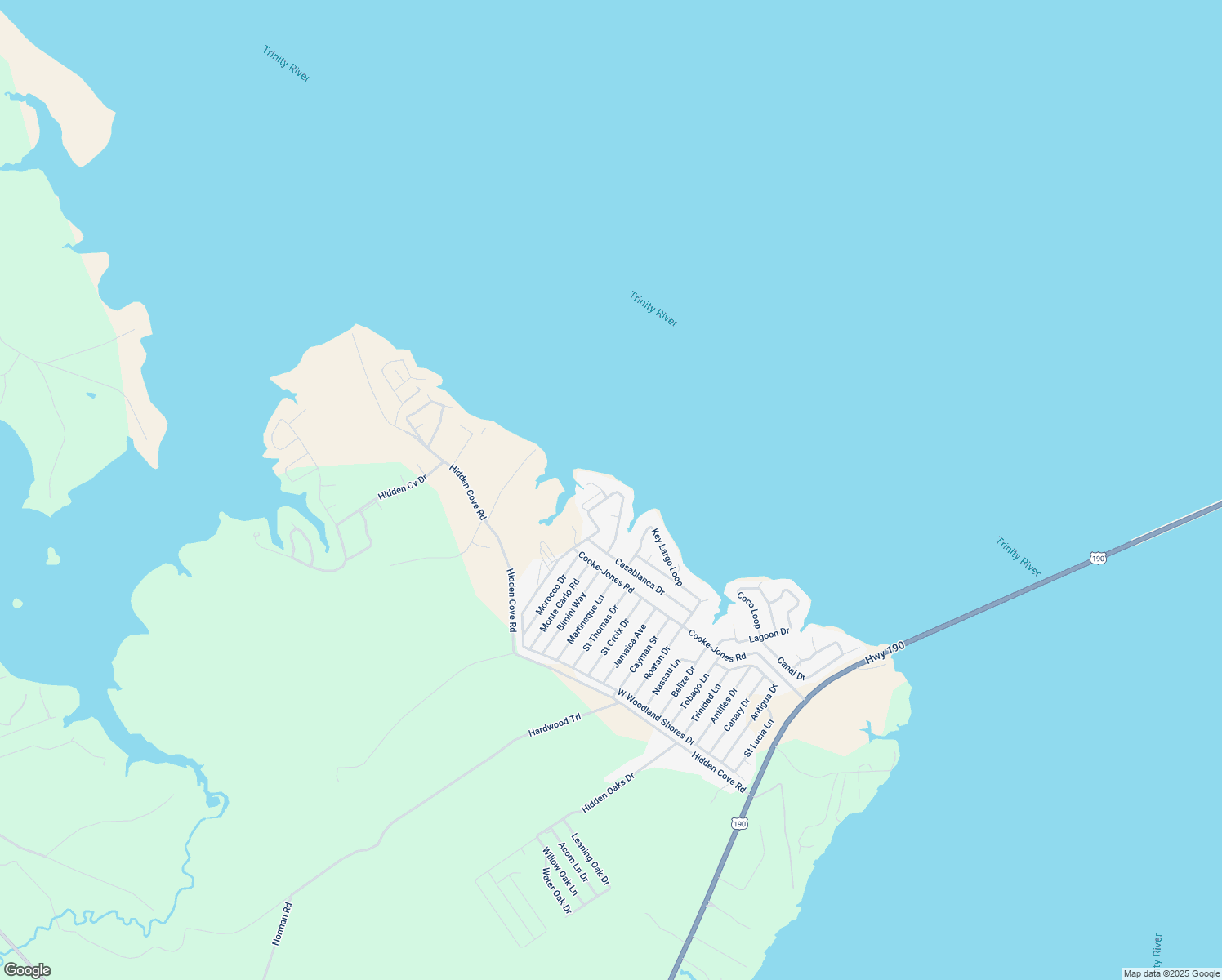 map of restaurants, bars, coffee shops, grocery stores, and more near 89 Holiday Vlgs in Point Blank