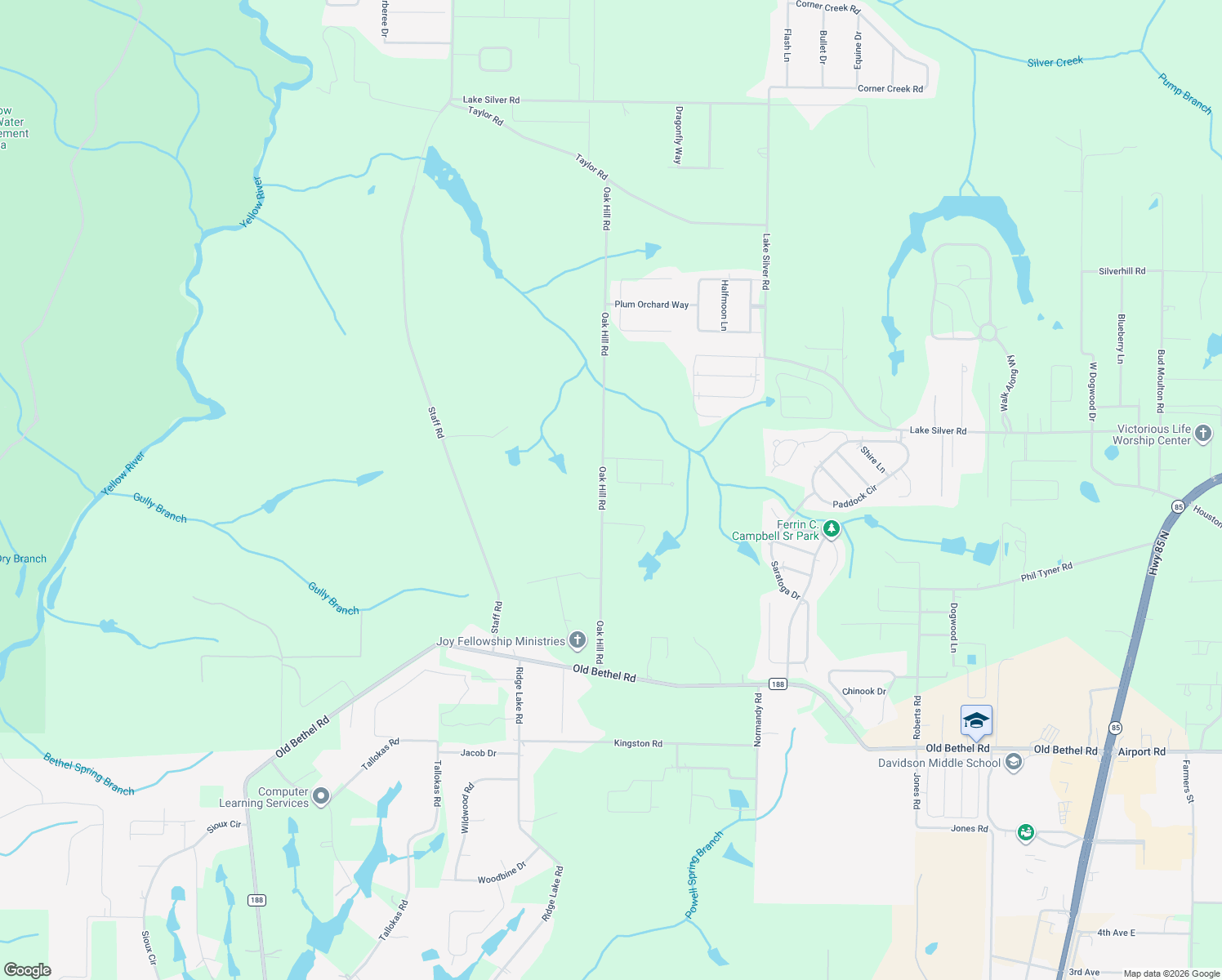 map of restaurants, bars, coffee shops, grocery stores, and more near 5978 Creekside Circle in Crestview