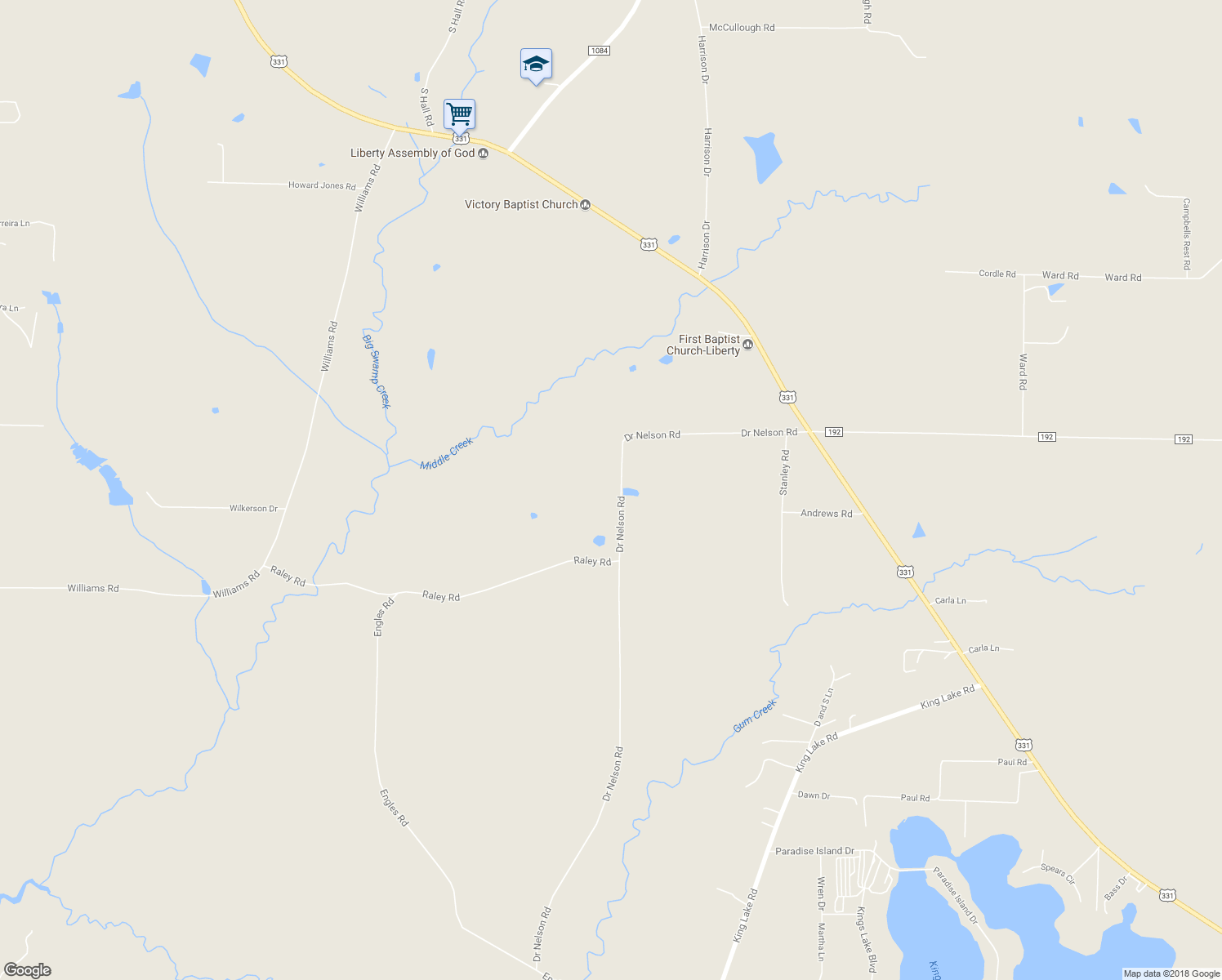 map of restaurants, bars, coffee shops, grocery stores, and more near 762 Doctor Nelson Road in DeFuniak Springs