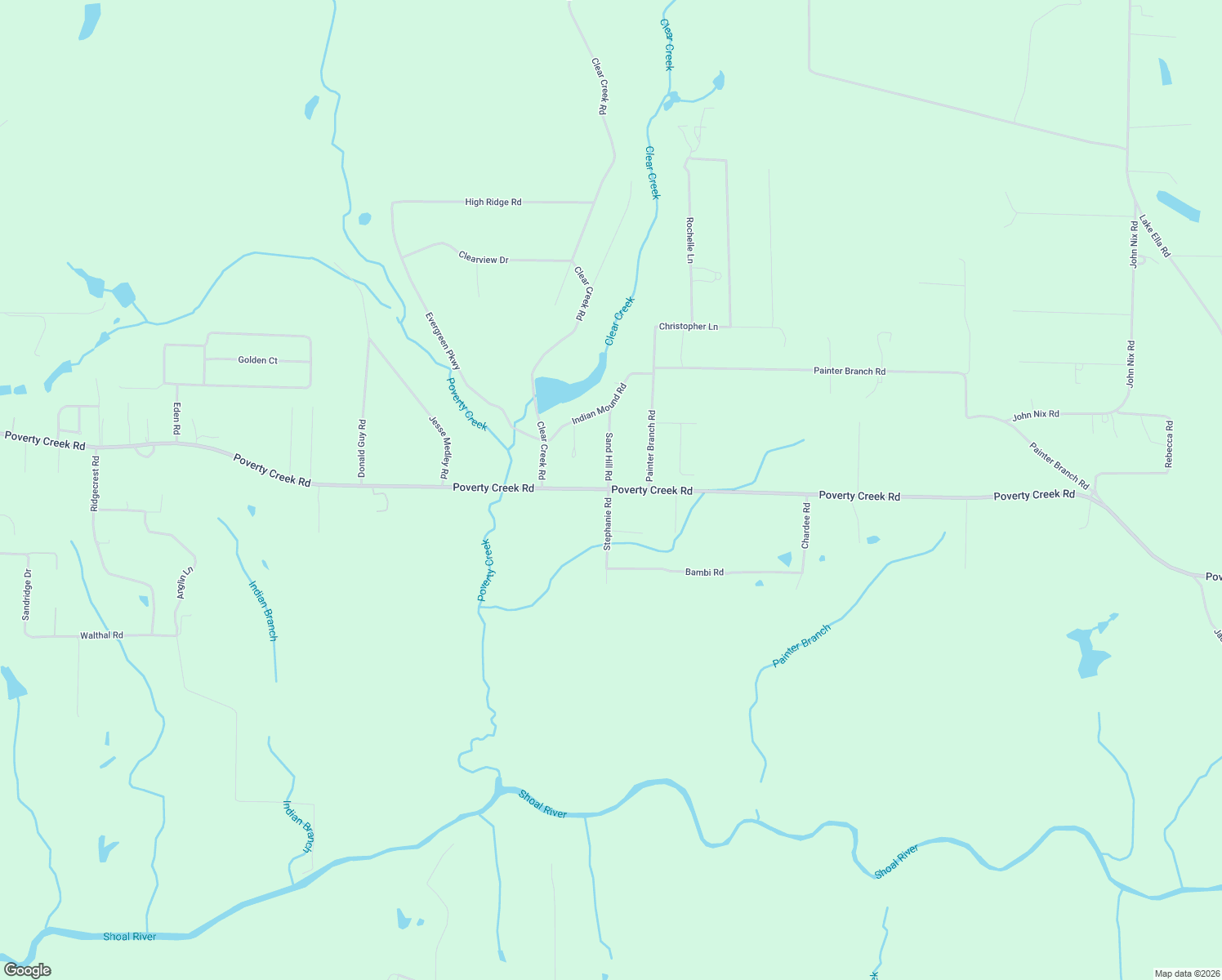 map of restaurants, bars, coffee shops, grocery stores, and more near 3960 Poverty Creek Road in Crestview
