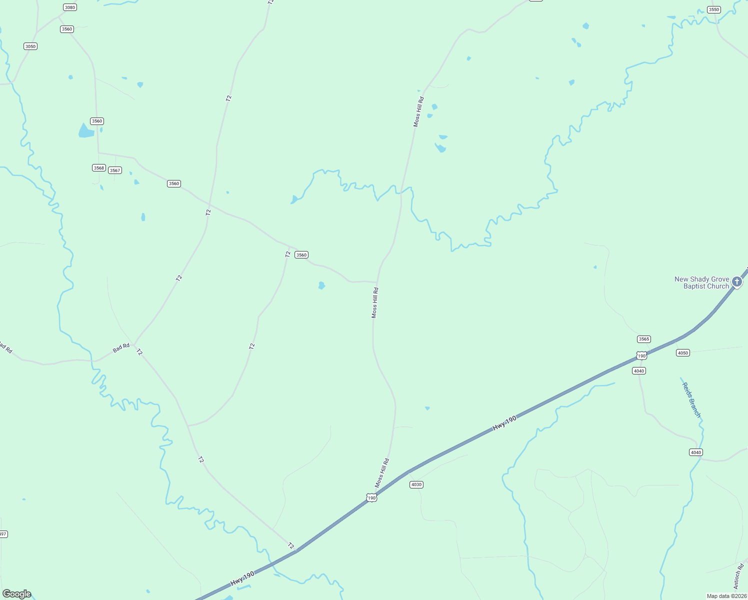 map of restaurants, bars, coffee shops, grocery stores, and more near 1075 County Road 3550 in Woodville