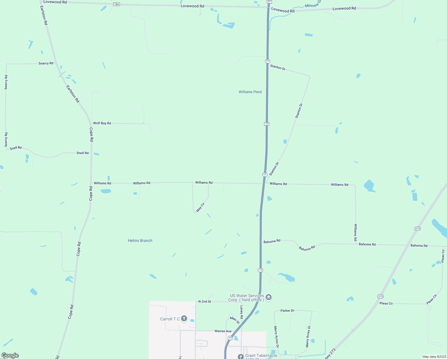 map of restaurants, bars, coffee shops, grocery stores, and more near 1396 Williams Road in Chipley