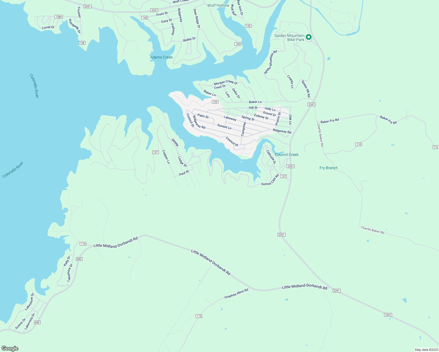 map of restaurants, bars, coffee shops, grocery stores, and more near 1240 County Road 137 in Burnet