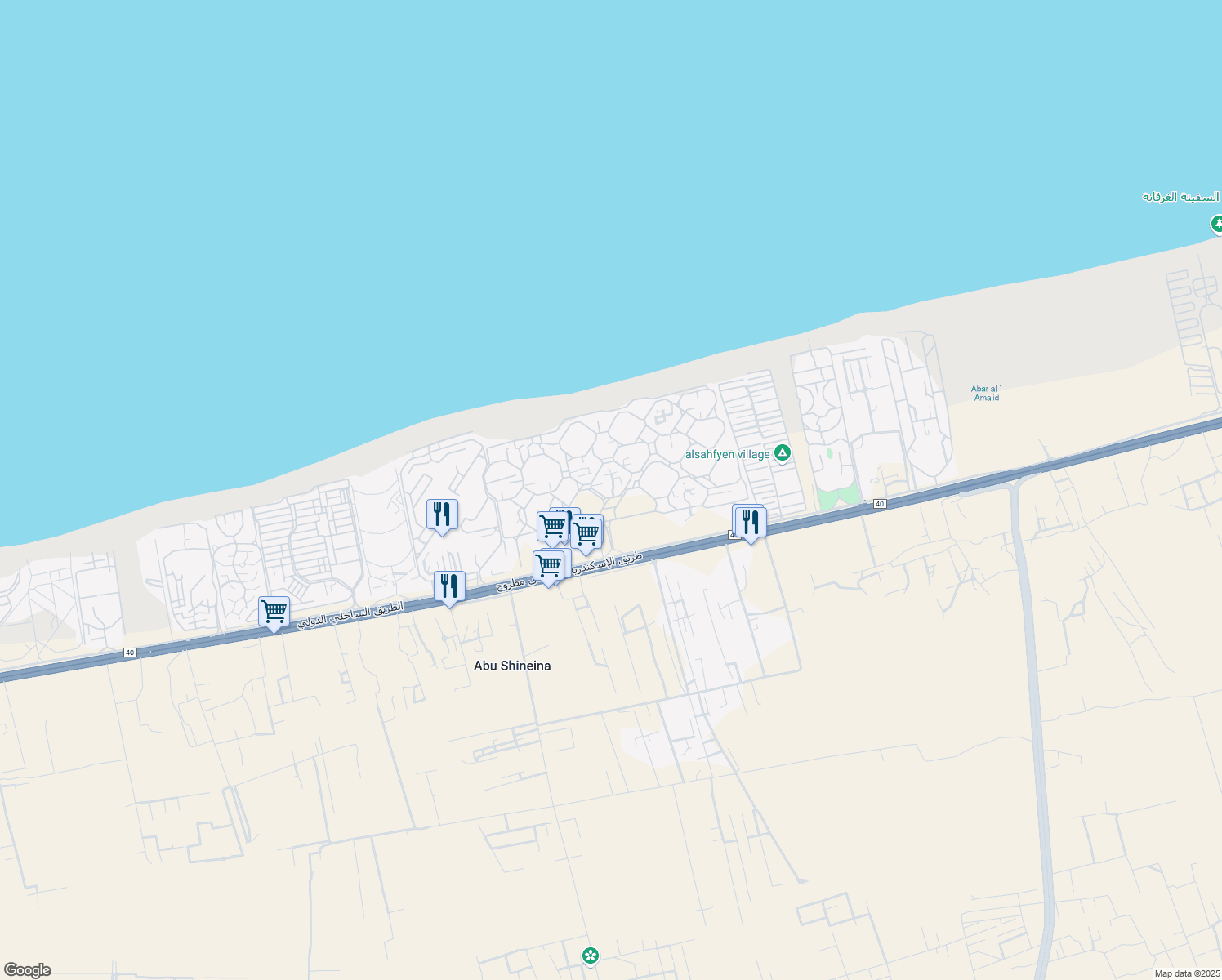map of restaurants, bars, coffee shops, grocery stores, and more near in 