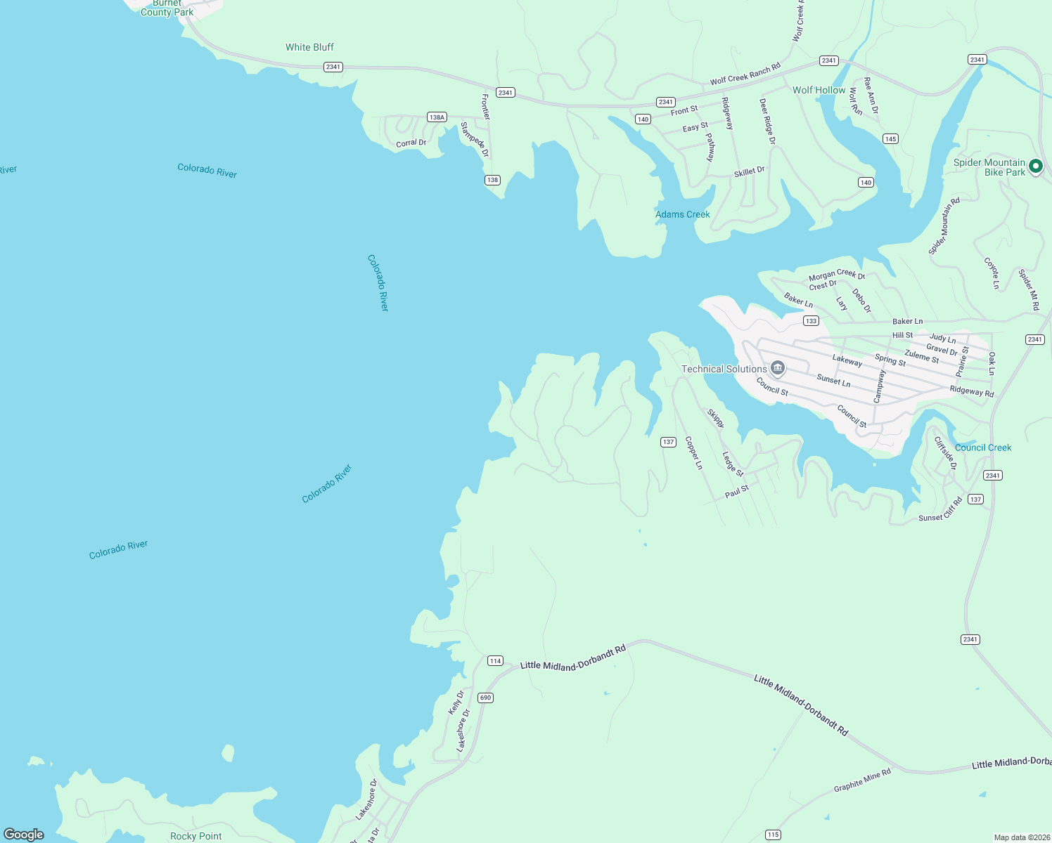 map of restaurants, bars, coffee shops, grocery stores, and more near 4551 Sunset Cliff Road in Burnet