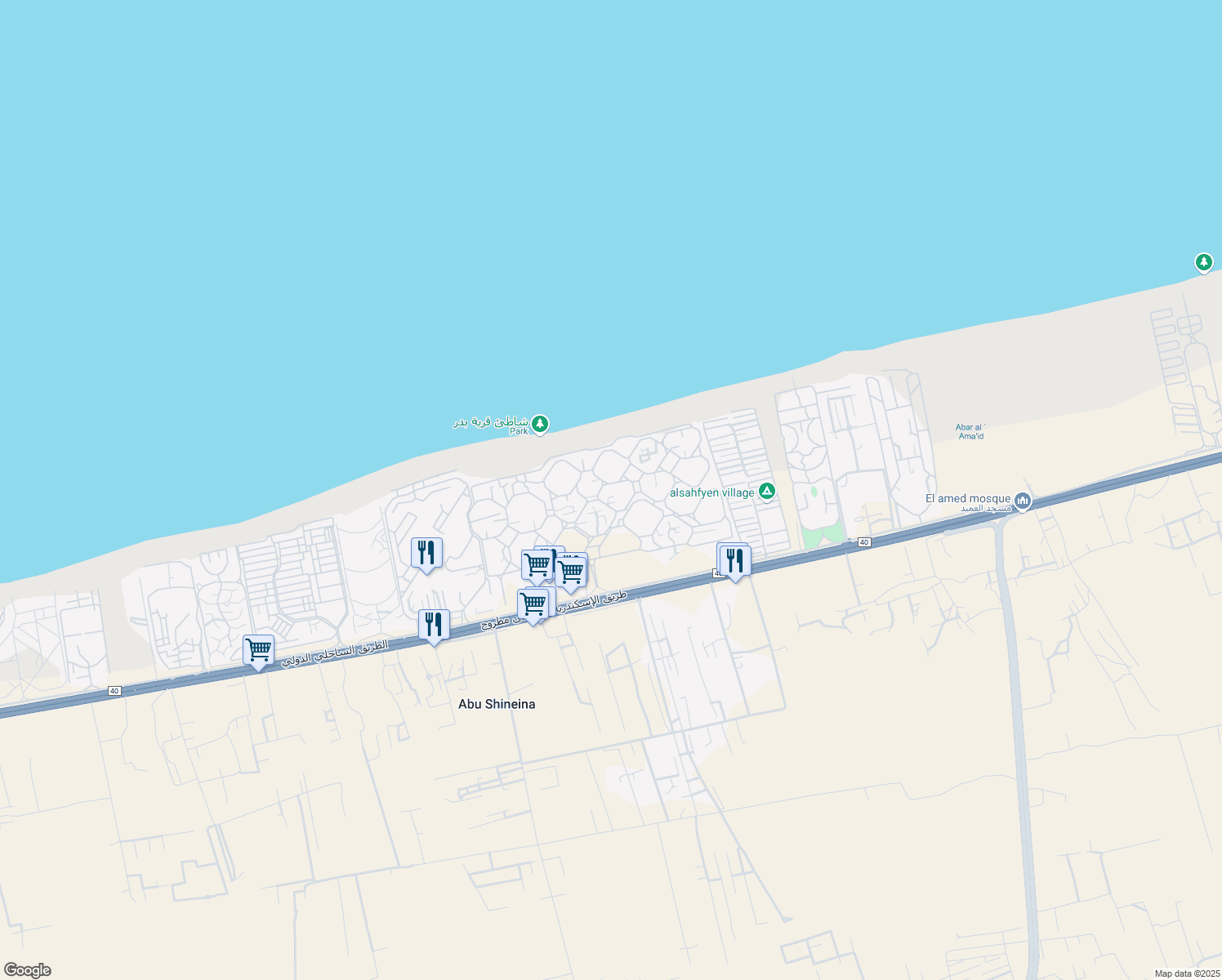 map of restaurants, bars, coffee shops, grocery stores, and more near in 