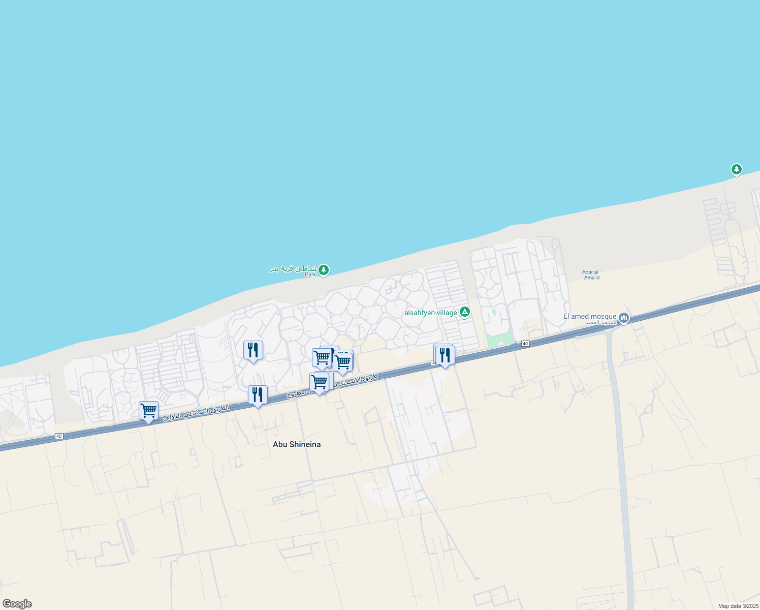 map of restaurants, bars, coffee shops, grocery stores, and more near in 