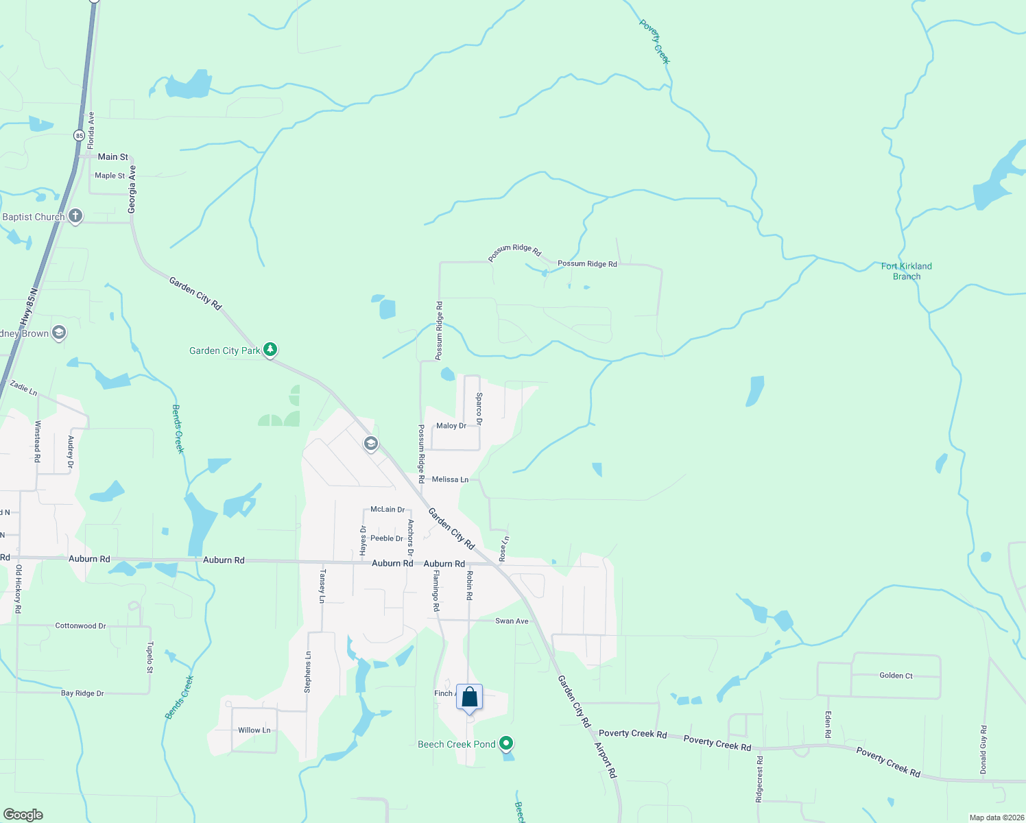 map of restaurants, bars, coffee shops, grocery stores, and more near 3511 Melissa Lane in Crestview